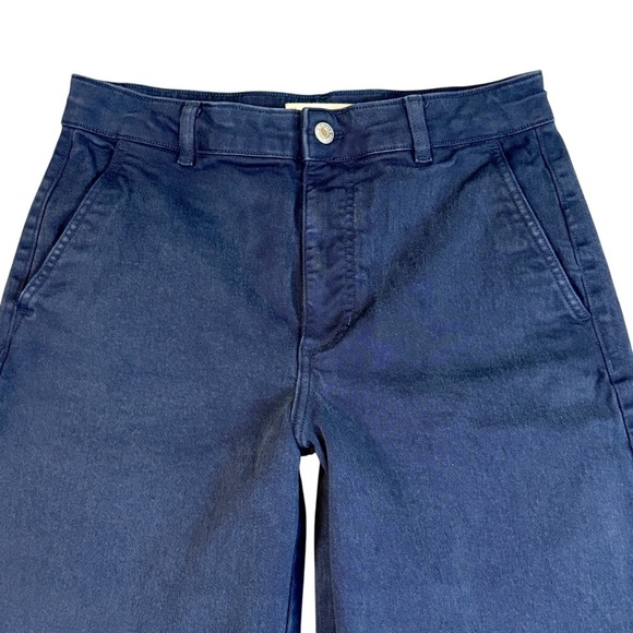 Everlane Navy Utility Straight Leg Cropped Rolled Hem Pant Size 8R #1862 - Picture 3 of 7